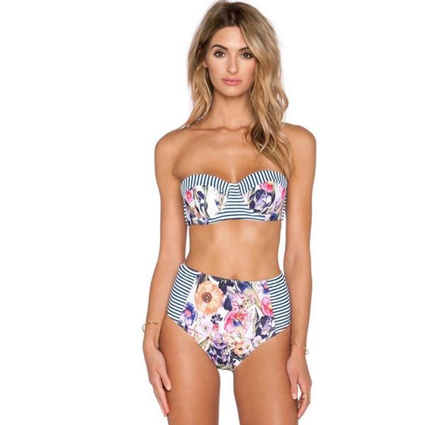 high waist swimsuits Sexy Ladies Retro Style Bikini - mens-accessorie