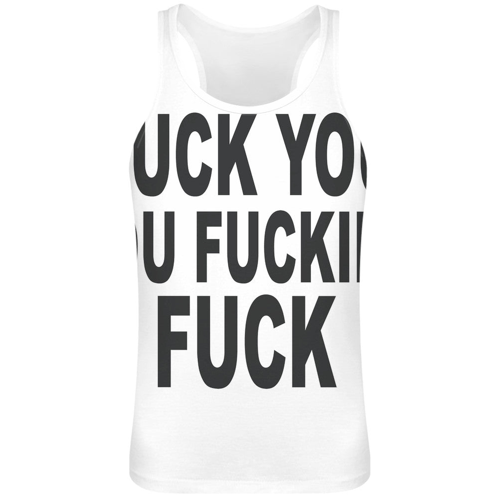 Fucked Up Friday Funny Slogan  Sublimation Tank Top T-Shirt For Men - 100% Soft Polyester - All-Over Printing - Custom Printed Mens Clothing - mens-accessorie