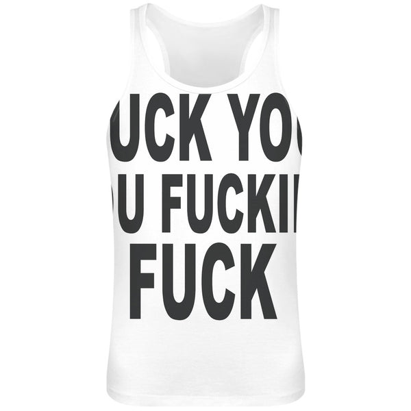 Fucked Up Friday Funny Slogan  Sublimation Tank Top T-Shirt For Men - 100% Soft Polyester - All-Over Printing - Custom Printed Mens Clothing - mens-accessorie