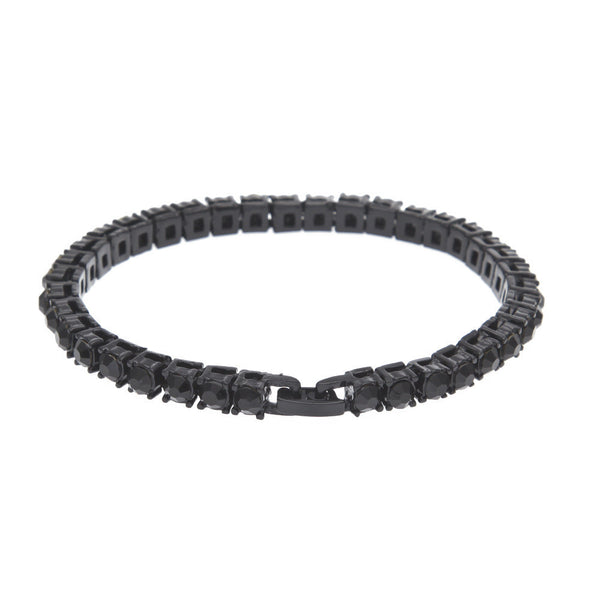Hip Hop Men Bracelet Series Rhinestone Bracelet Chain Bling Crystal Bracelet - mens-accessorie