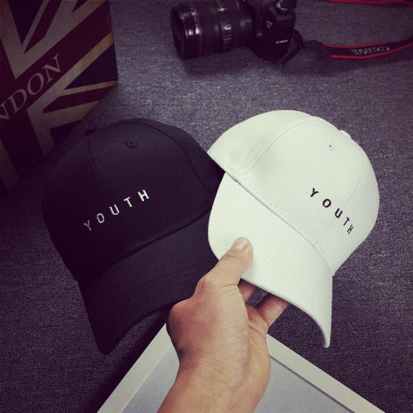 YOUTH Printed Embroidery Cotton Baseball Cap Boys Girls Snapback Hip Hop Flat Hat - mens-accessorie