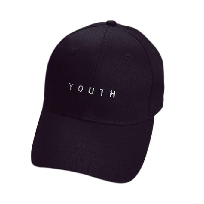 YOUTH Printed Embroidery Cotton Baseball Cap Boys Girls Snapback Hip Hop Flat Hat - mens-accessorie